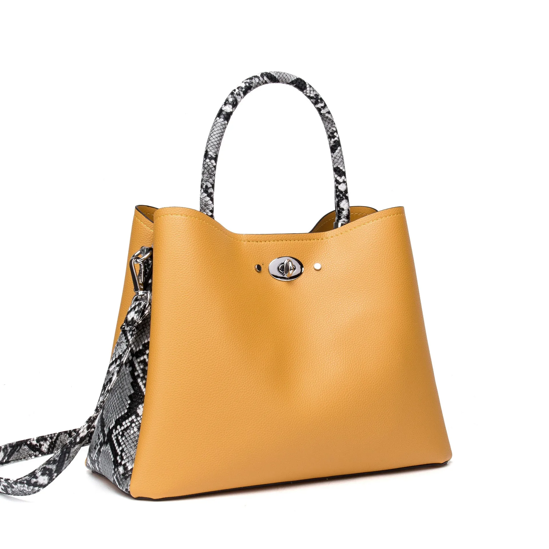 Two-piece New Hand Bag Shoulder Bag Snake Printed Bag
