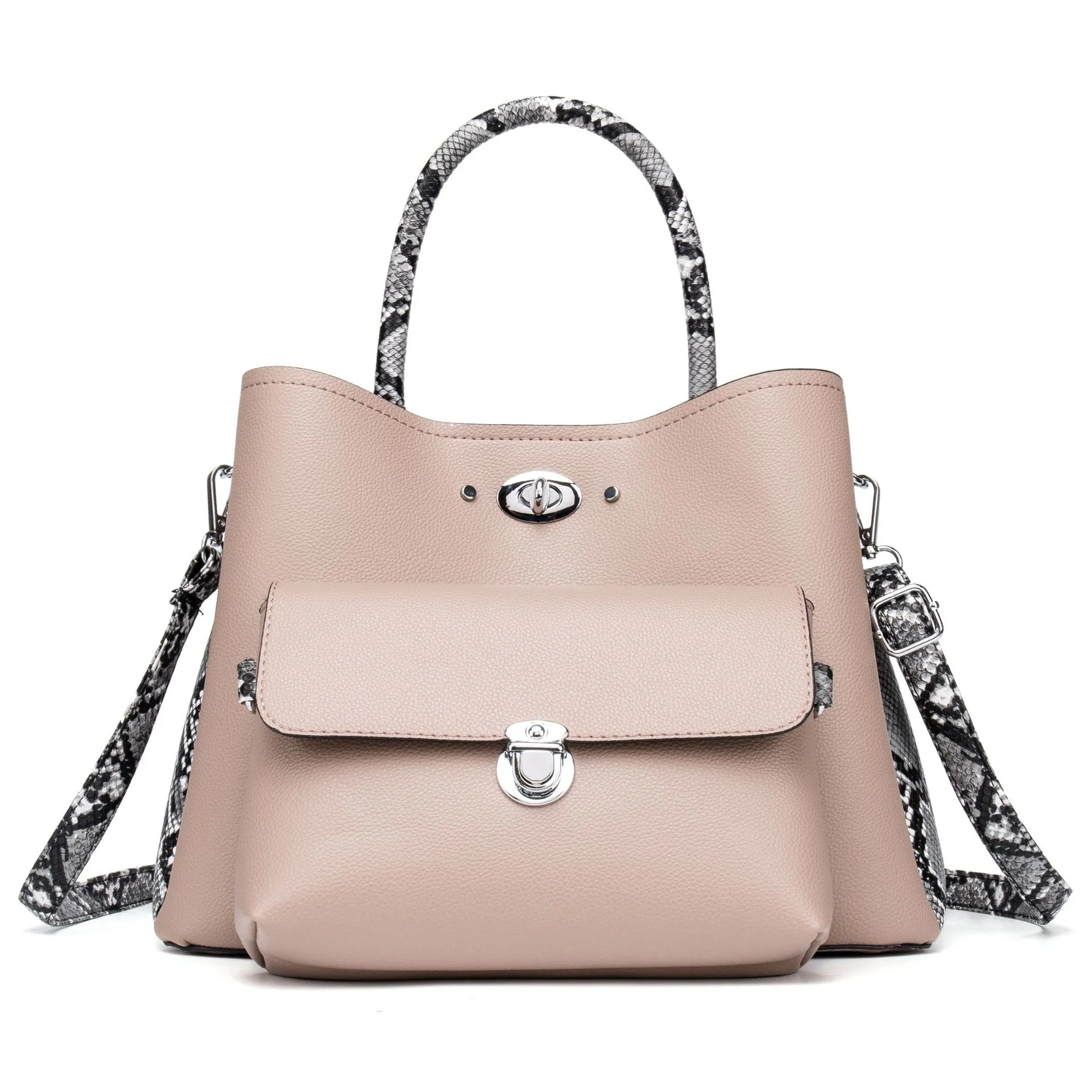 Two-piece New Hand Bag Shoulder Bag Snake Printed Bag