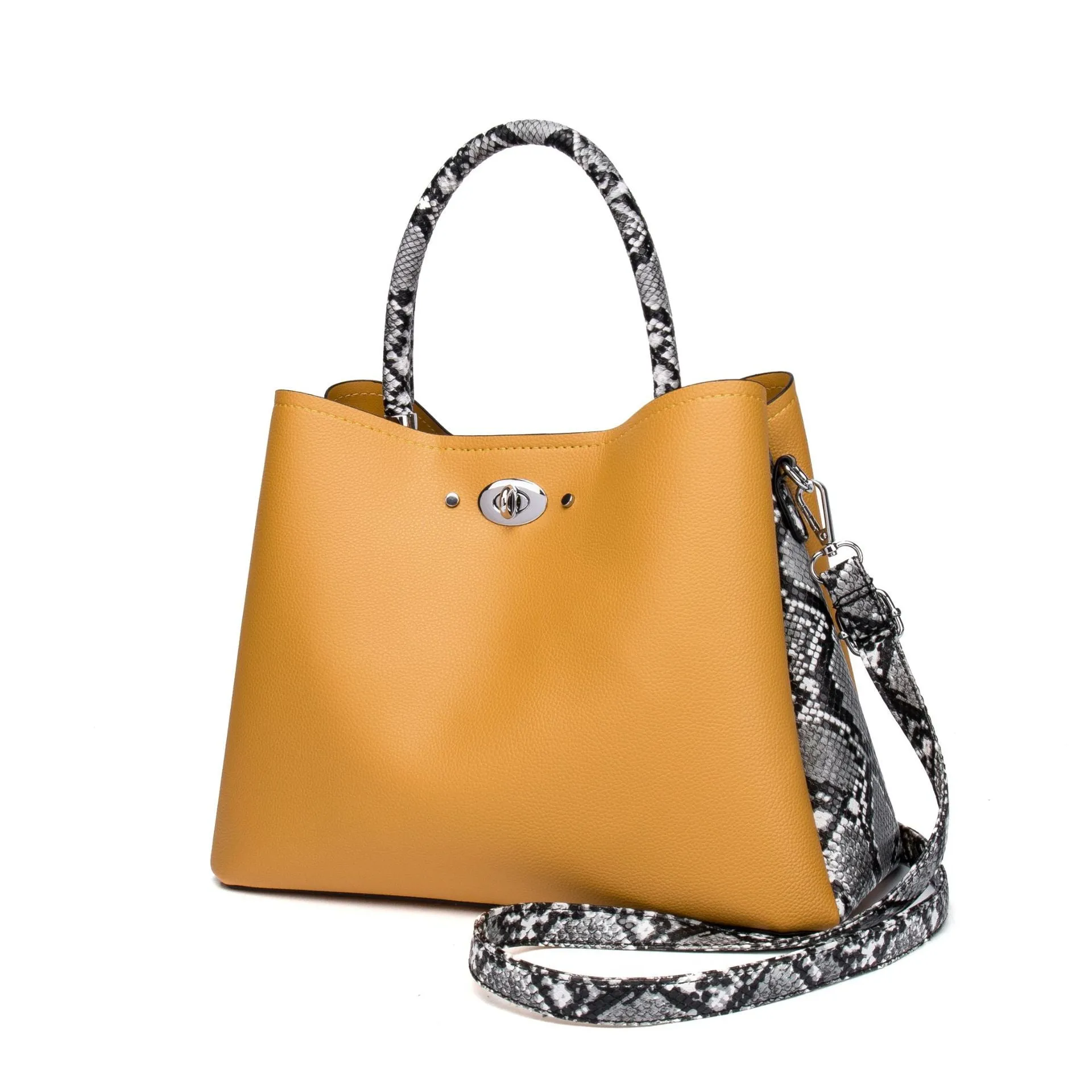Two-piece New Hand Bag Shoulder Bag Snake Printed Bag