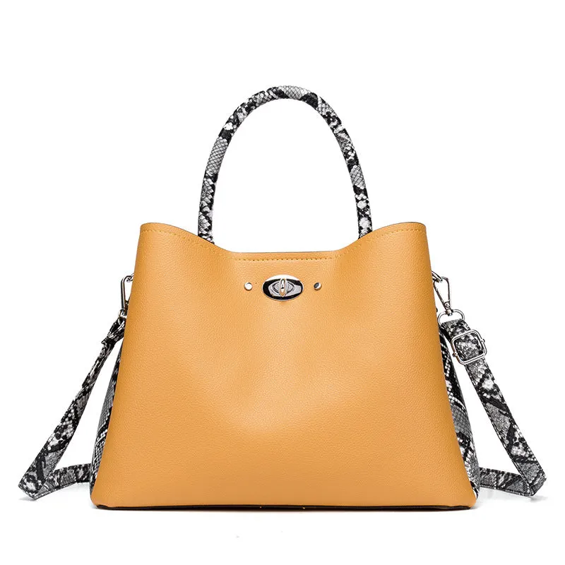 Two-piece New Hand Bag Shoulder Bag Snake Printed Bag