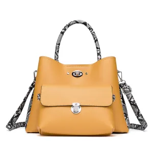 Two-piece New Hand Bag Shoulder Bag Snake Printed Bag