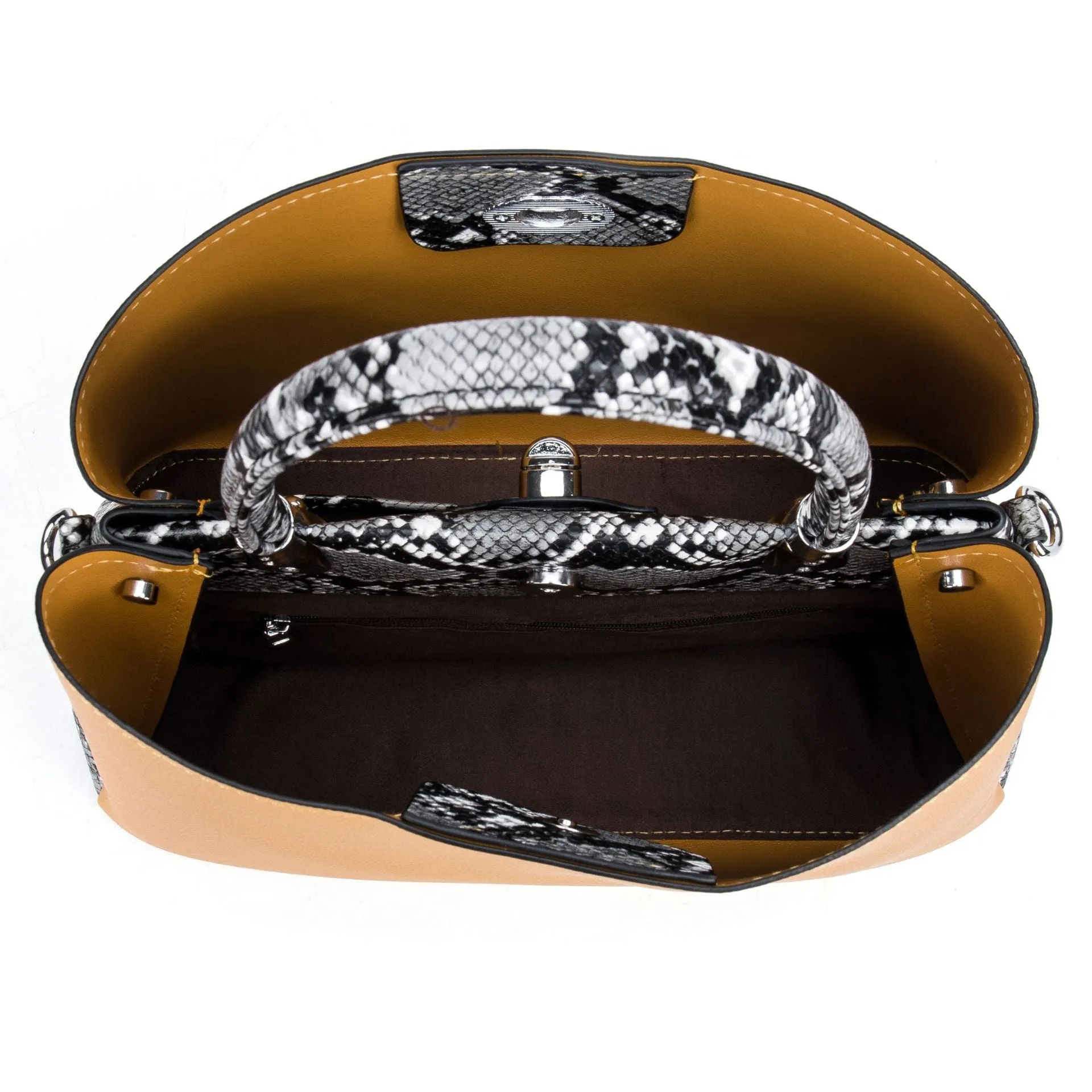 Two-piece New Hand Bag Shoulder Bag Snake Printed Bag