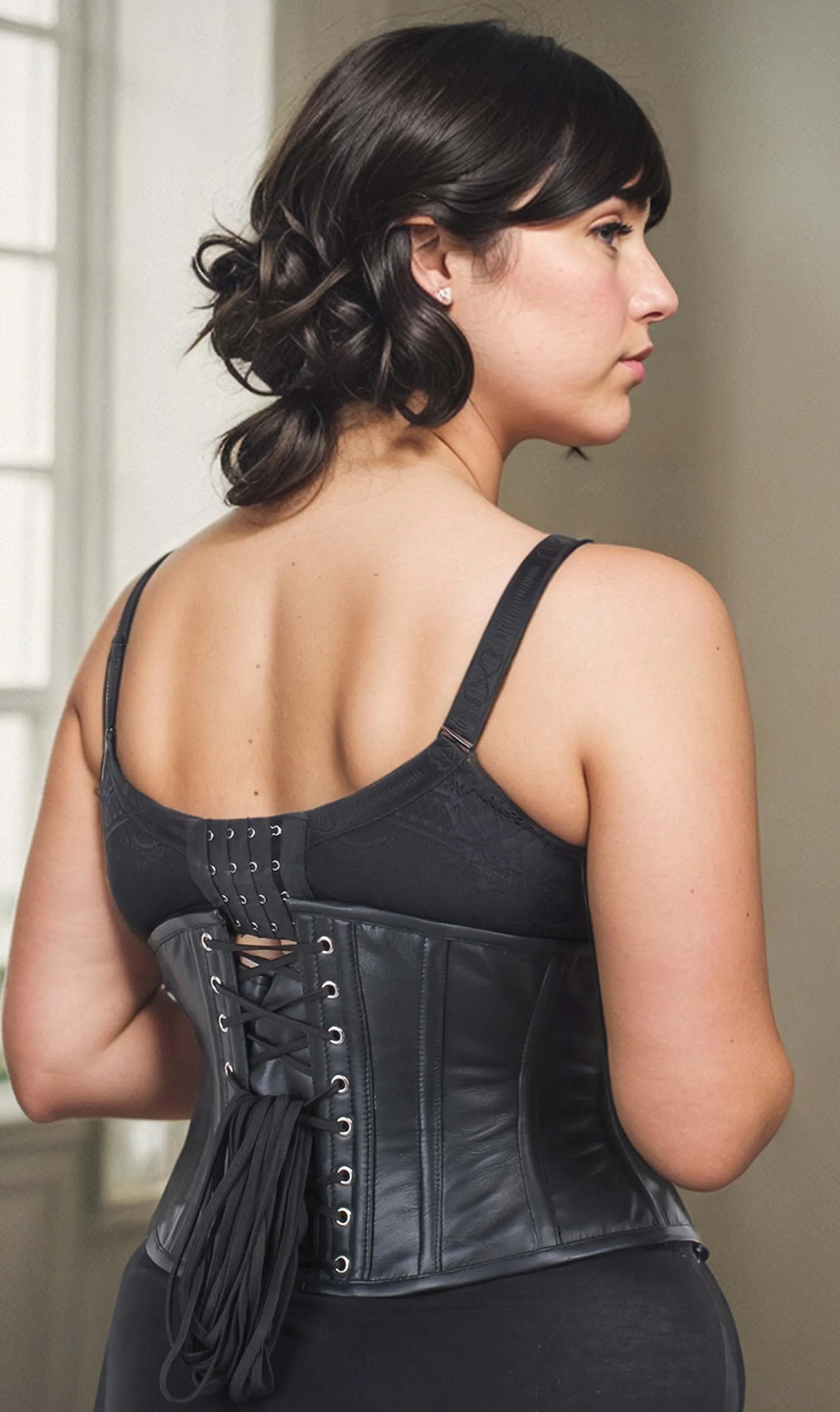 Underbust Waspie Leather Corset