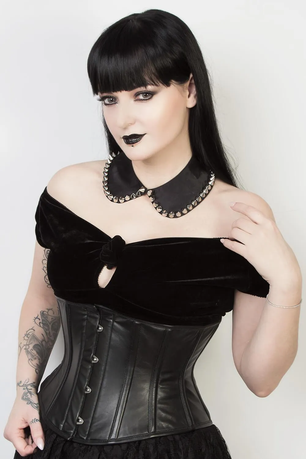 Underbust Waspie Leather Corset