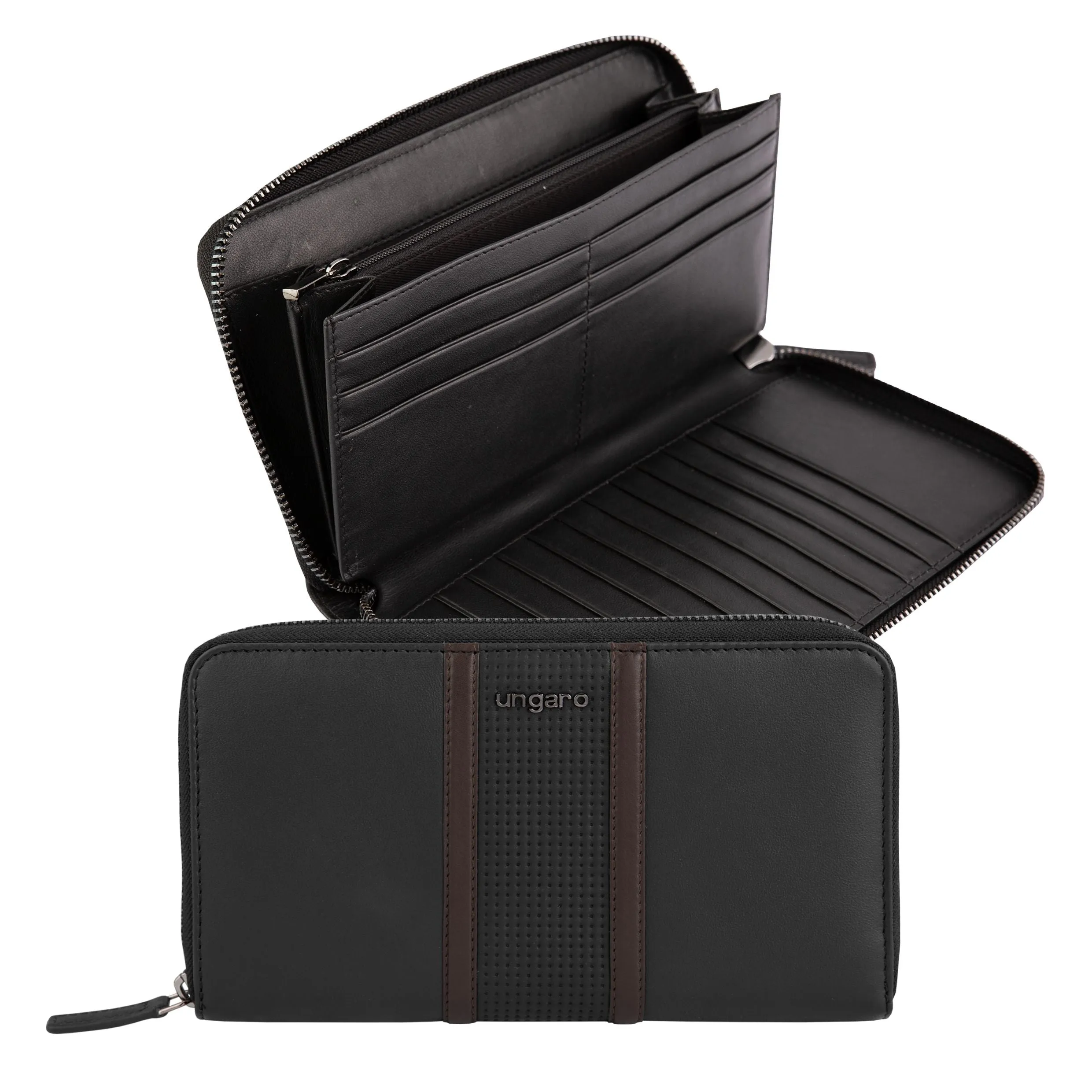 Ungaro UPLM029A-Set Taddeo Black (travel purse & cufflinks)