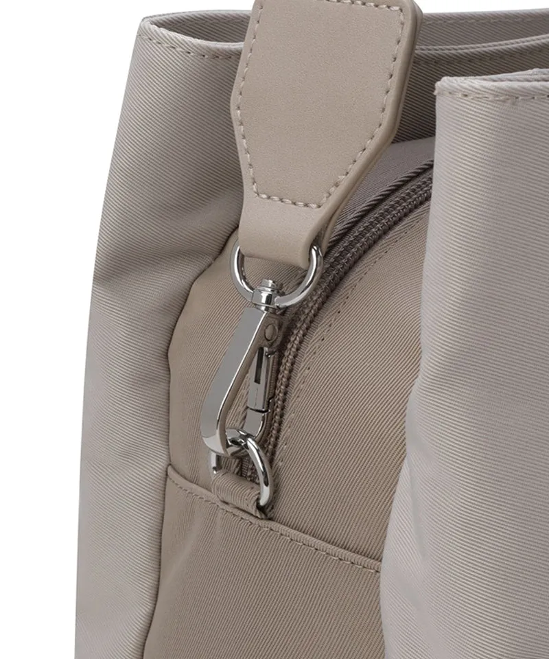 Uni Double Pocket Tote Bag - Beige