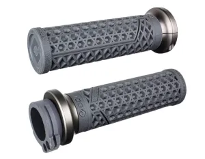 Vans Lock-On V-Twin Grips For Harley - Cable Throttle - Graphite/Gunmetal