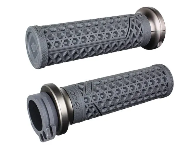 Vans Lock-On V-Twin Grips For Harley - Cable Throttle - Graphite/Gunmetal