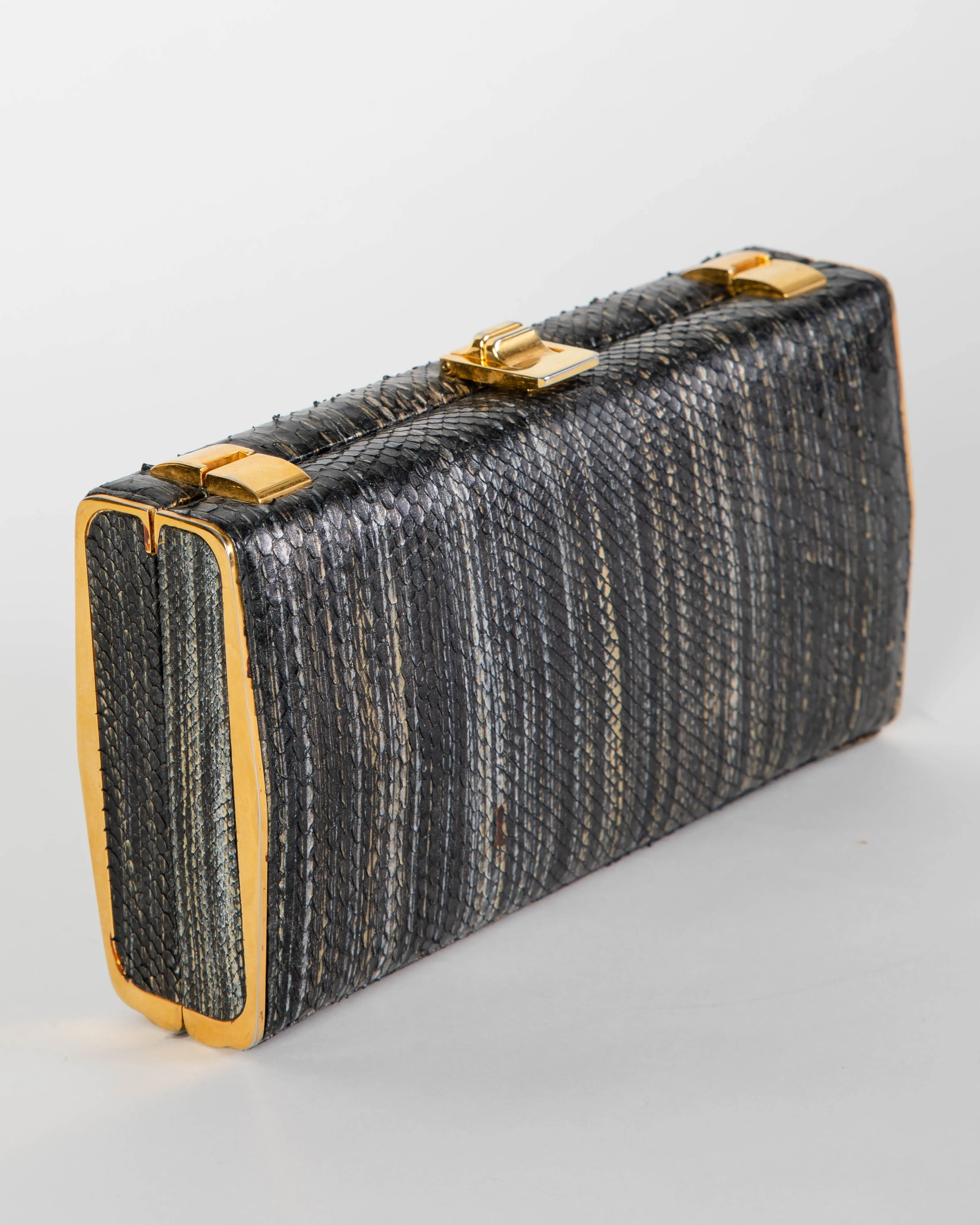 Varon - Vintage Snakeskin Clutch