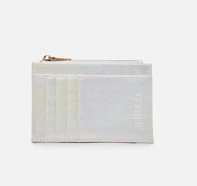 Vegan Leather Sia Printed Card Holder Wallet