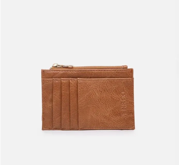 Vegan Leather Sia Printed Card Holder Wallet