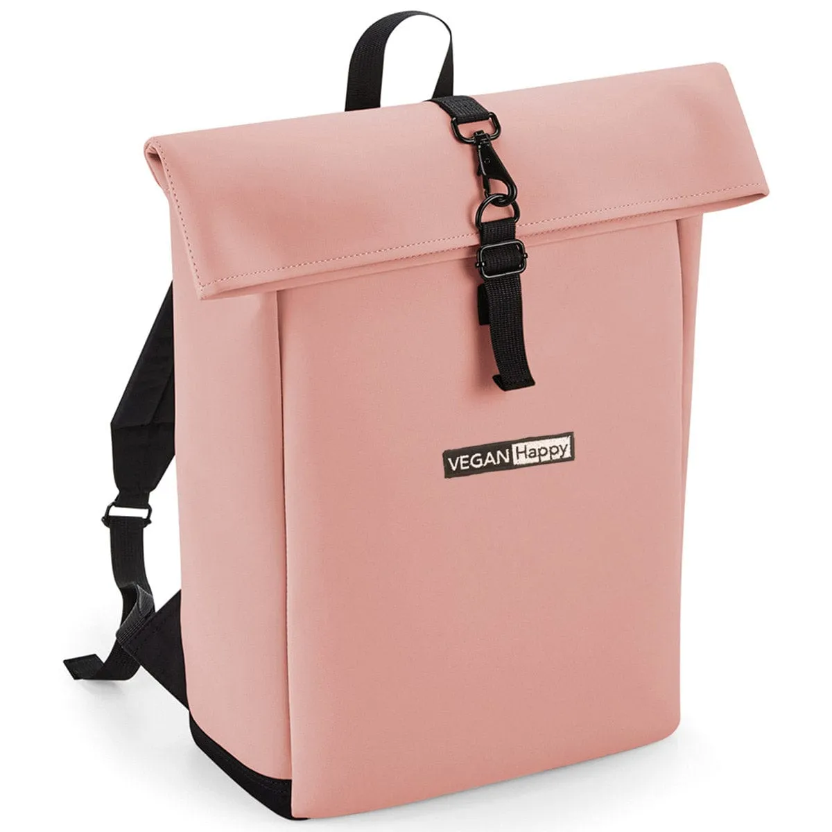 Vegan Matte PU Roll-Top Backpack | Multiple Colours