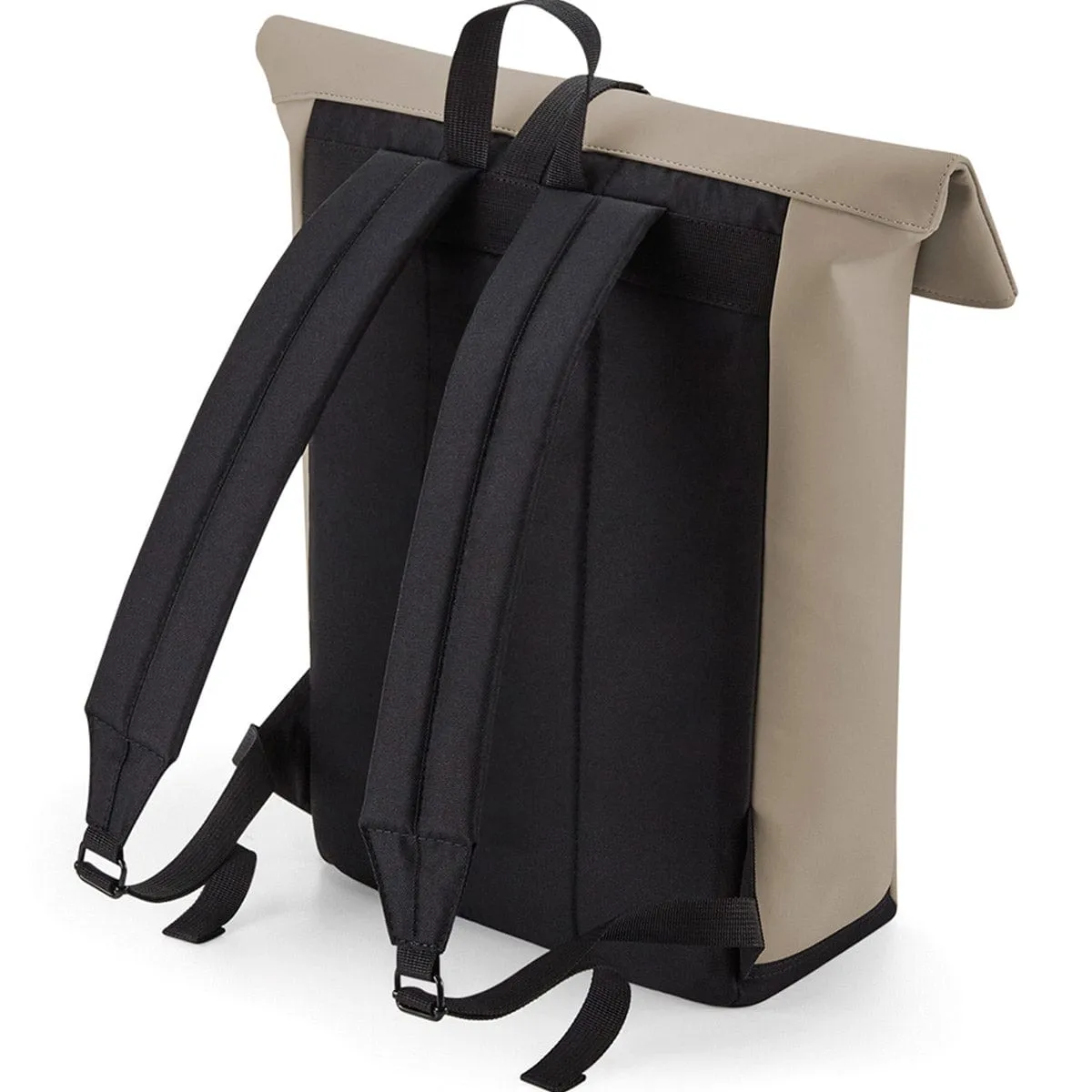 Vegan Matte PU Roll-Top Backpack | Multiple Colours