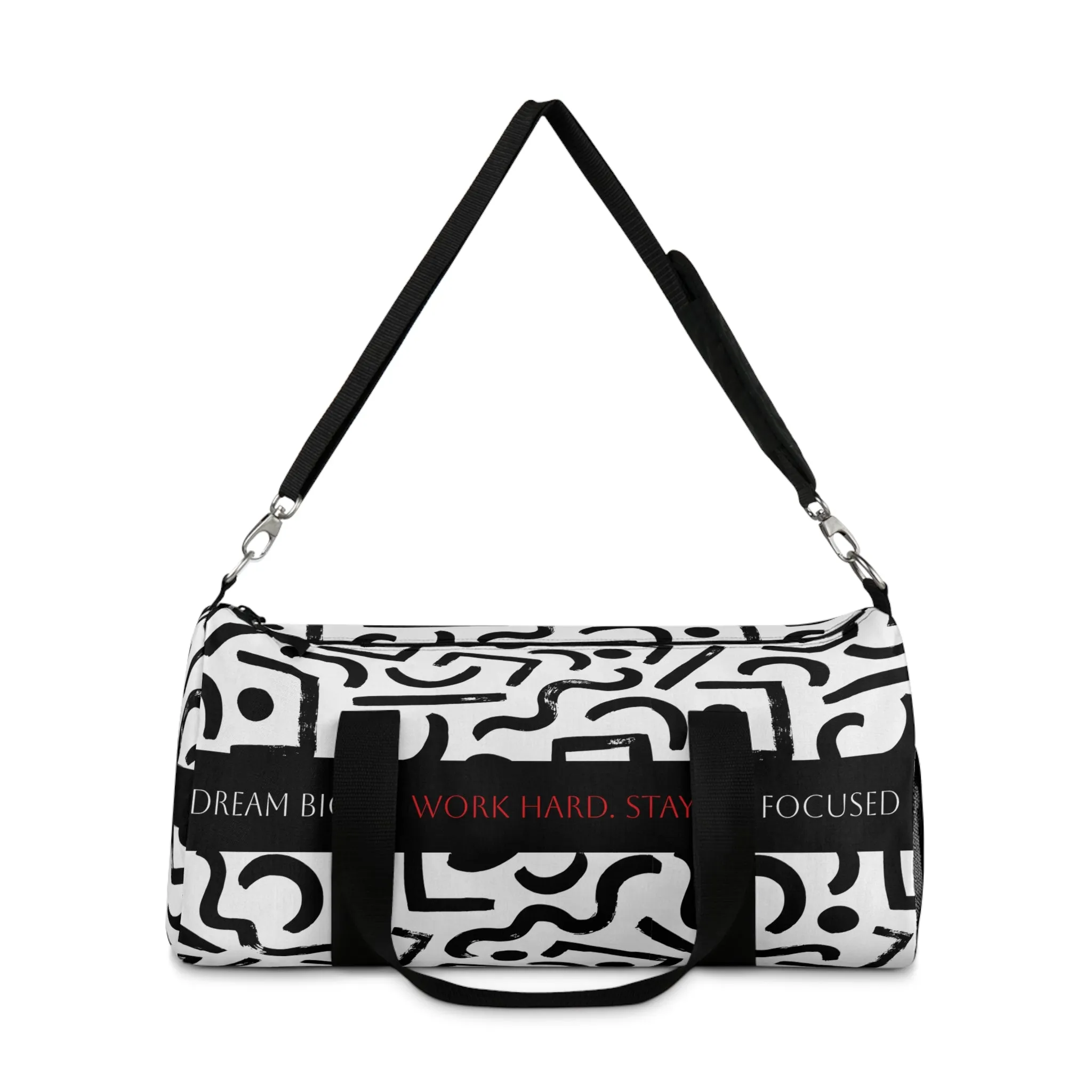 Versatile Black Duffel Bag for Gym, Travel & Adventure