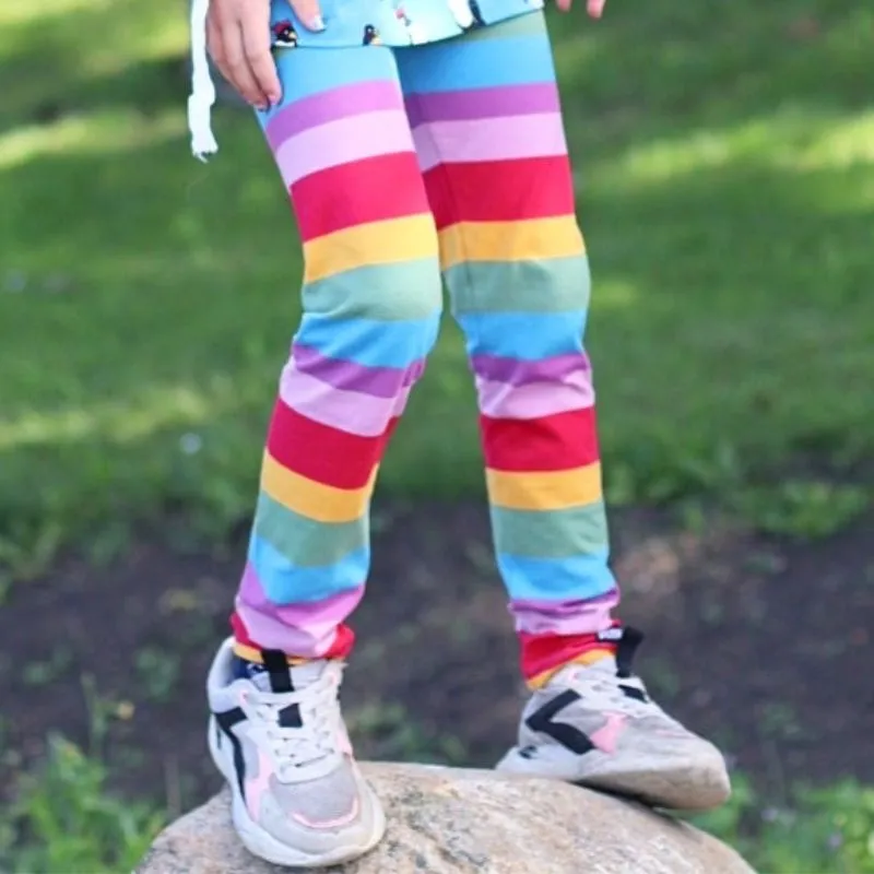 Villervalla Kids Multistripe Leggings - Acai