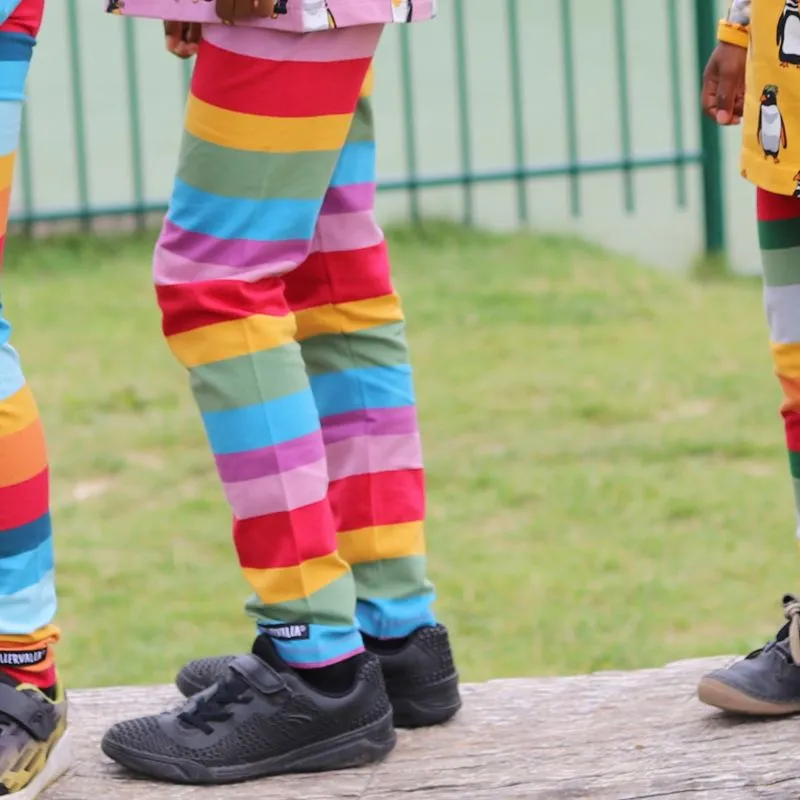 Villervalla Kids Multistripe Leggings - Acai