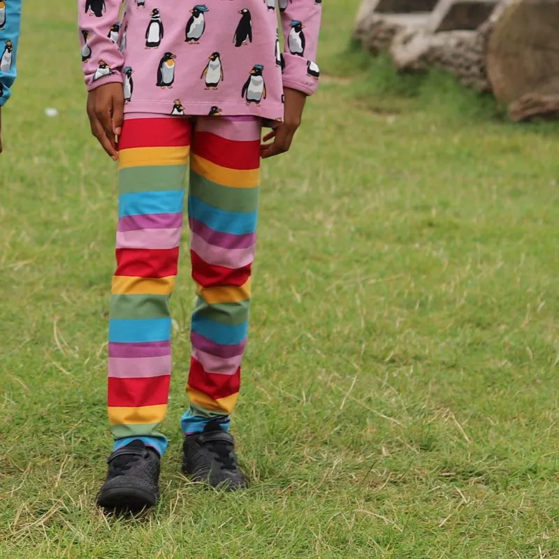 Villervalla Kids Multistripe Leggings - Acai