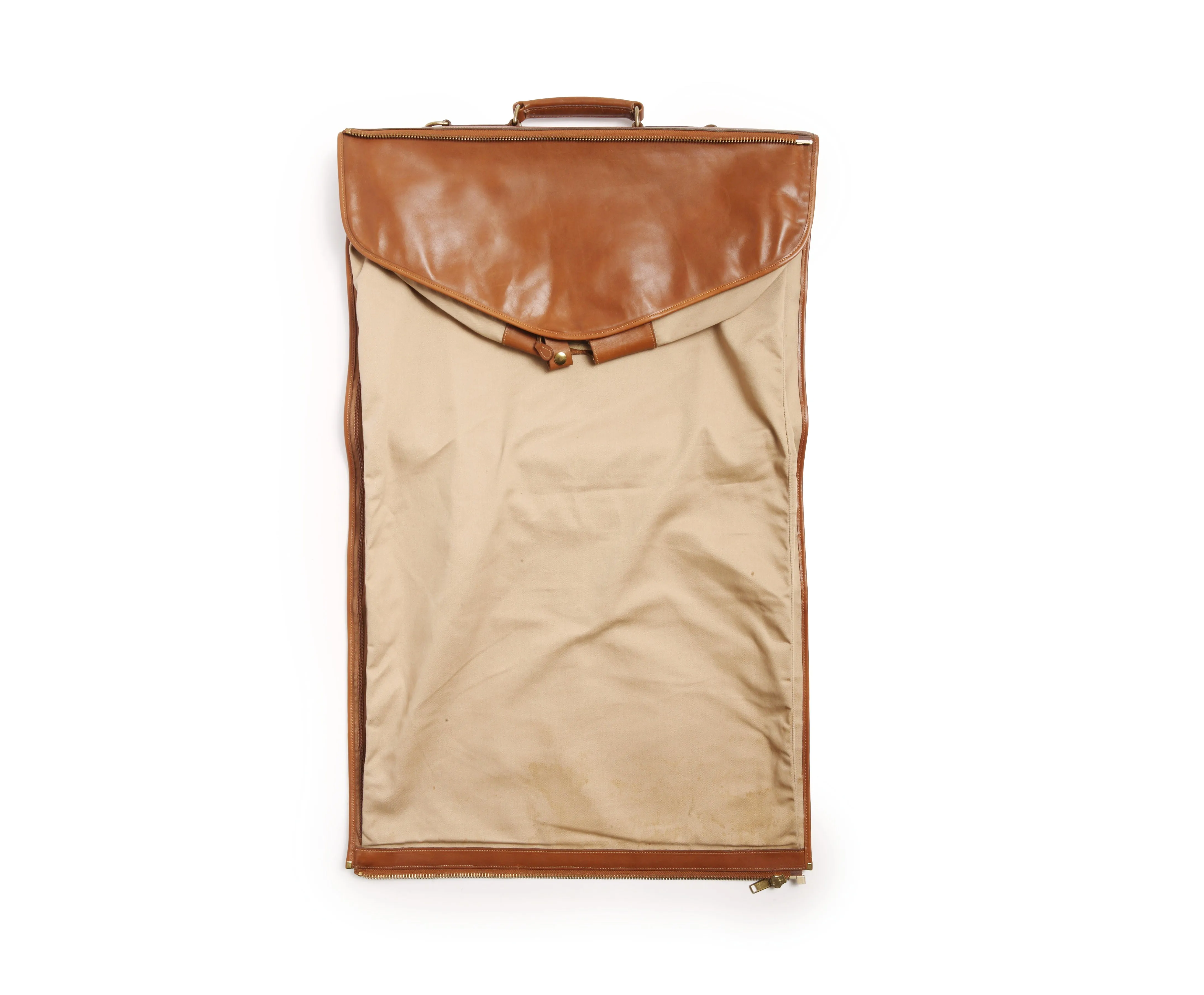 Vintage 1988 Ghurka Marley Hodgson No. 83 Packet Saddle Tan Leather Garment Bag