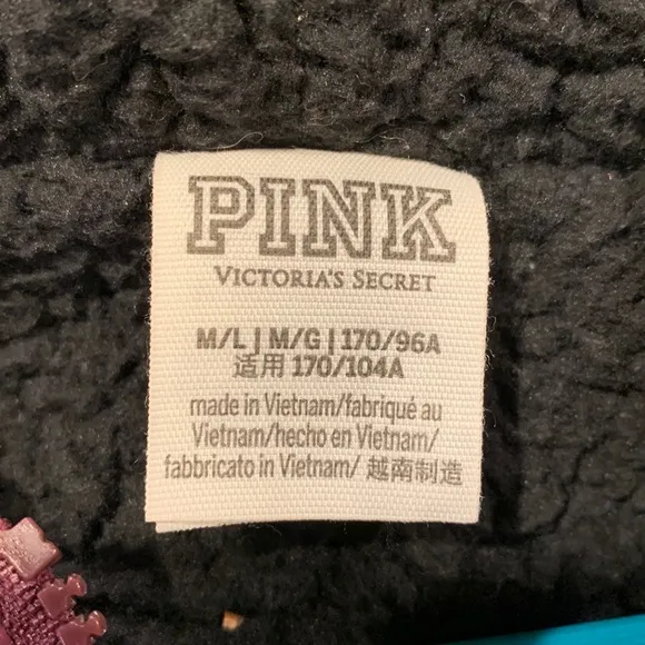 VS PINK Sherpa jacket &amp; large bag