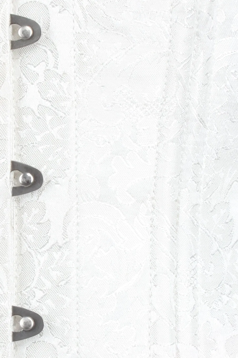 Waist Trainer White Brocade Standard Corset