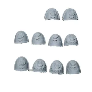 Warhammer 40K Space Marine Iron Hands Shoulder Pads x10 Bits Finecast
