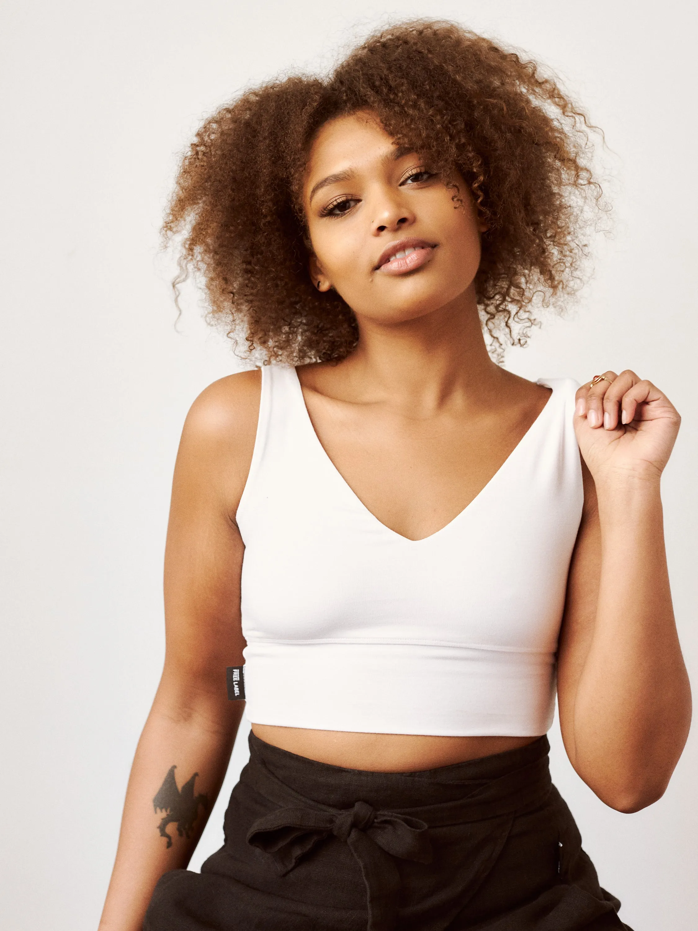 WHITE ANDIE BRA