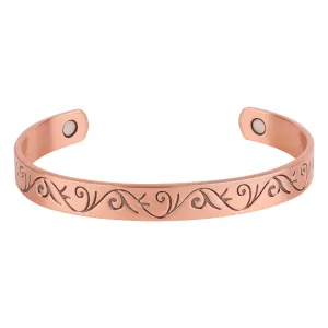 Wholesale Classic Swirl Magnetic Copper Bangle Bracelet