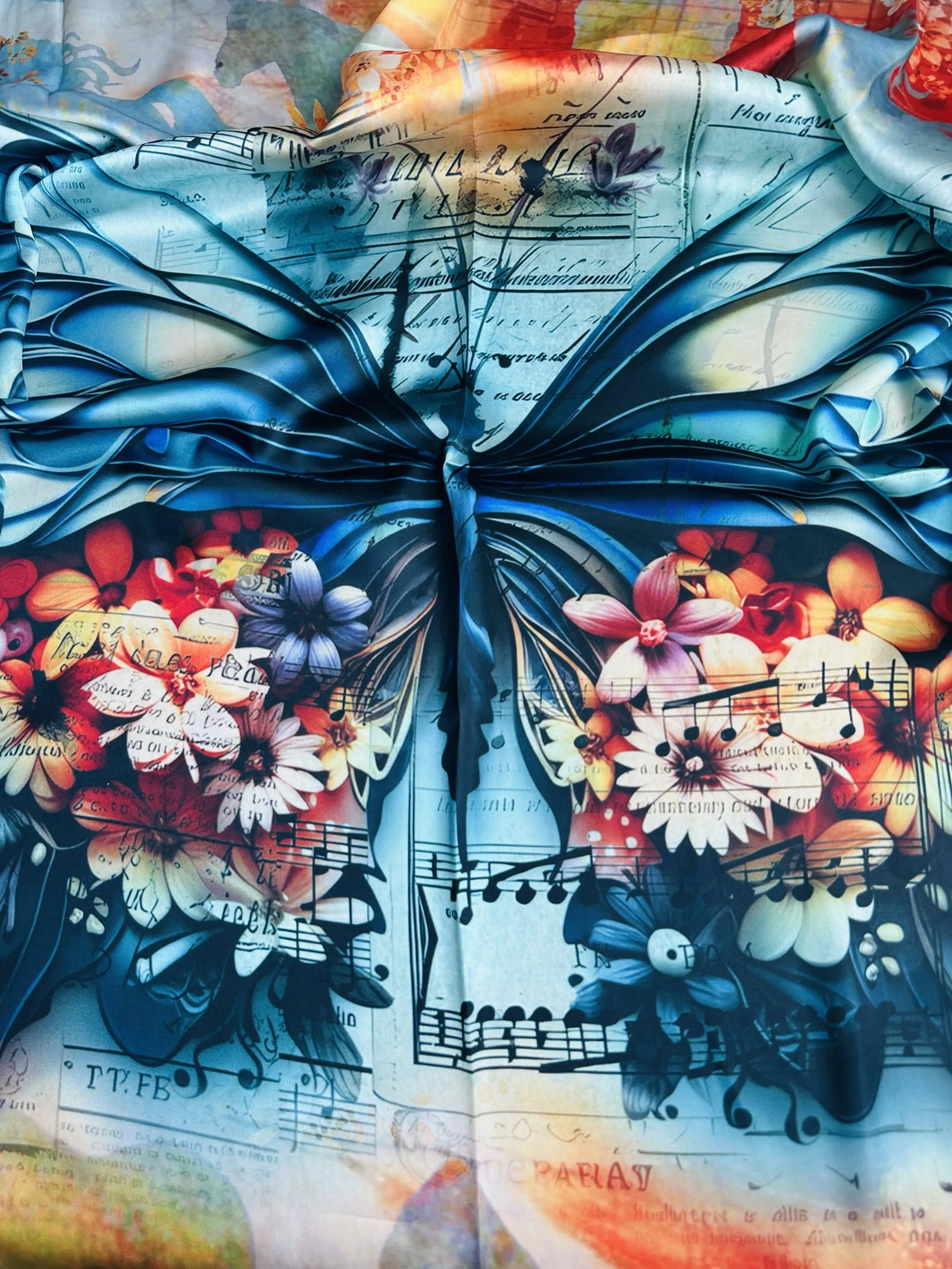 Wild Horse Butterfly Silk Wild Rag