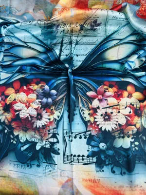 Wild Horse Butterfly Silk Wild Rag