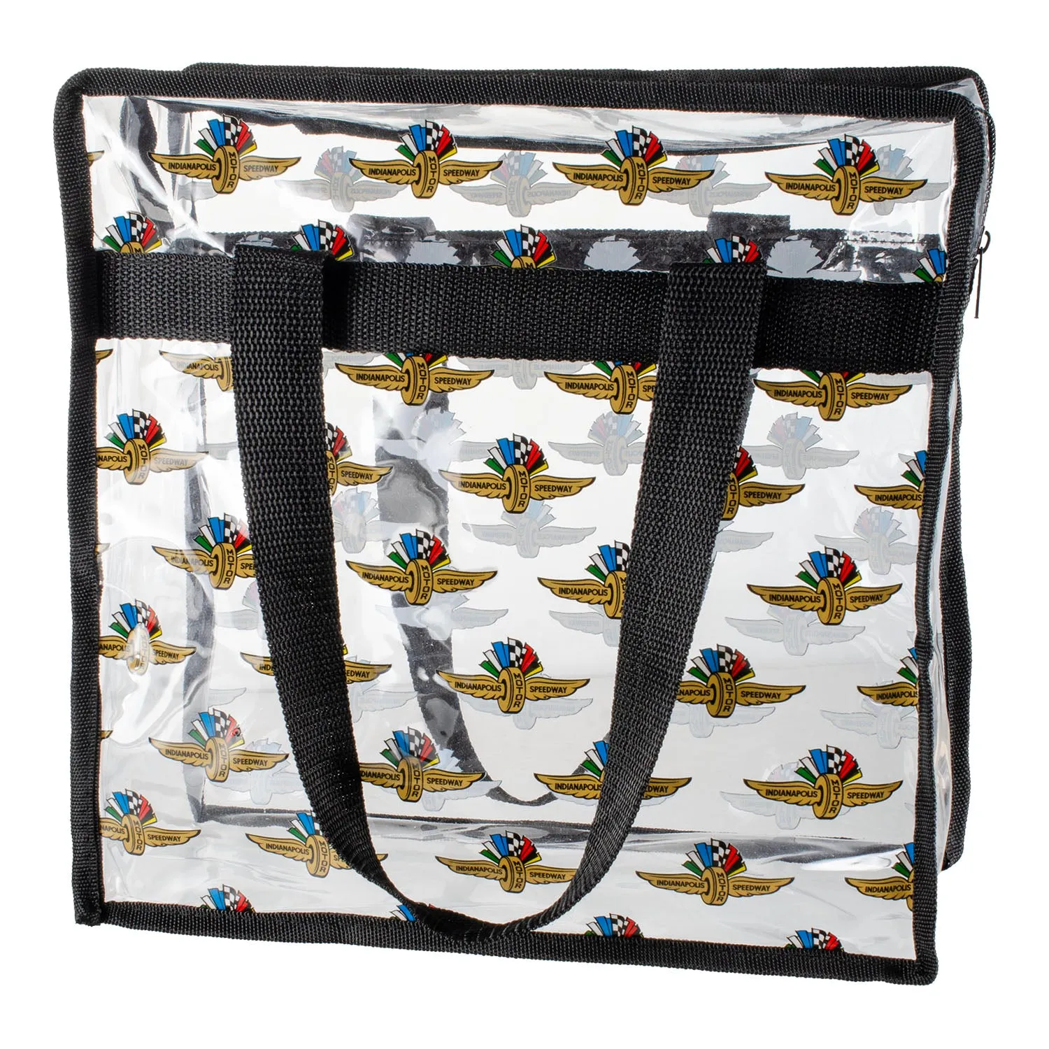 Wing, Wheel, Flag Clear Zippered Tote