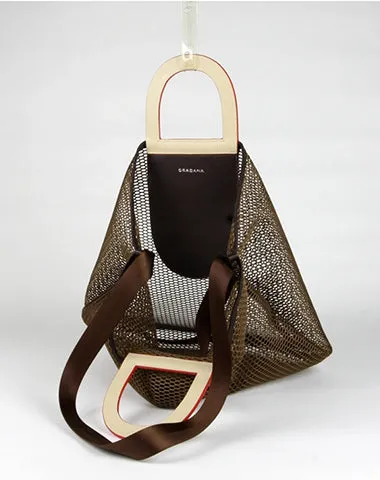 Womens Blue Net Polyester Leather Tote Handbag Purse Polyester Tote Shoulder Bag Purse for Ladies