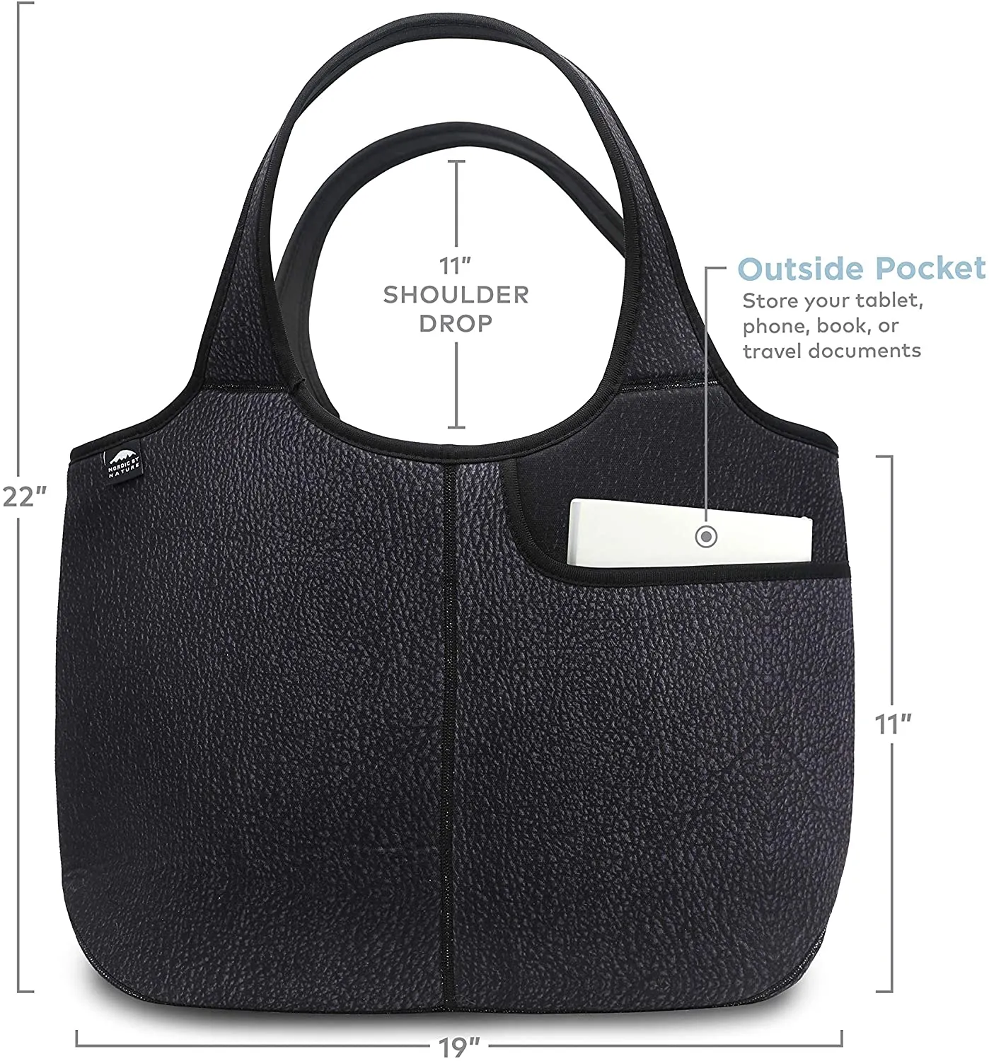 Women's Soft Tote Shoulder Bag Neoprene Handbag Laptop Computer Travel Bag Purse