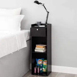 Yak About It Extra Tall Nightstand - Black! Ideal extra tall nightstand for raised beds