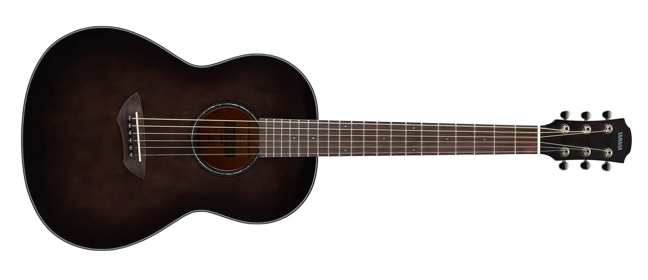 Yamaha CSF1M TBL RH 6-String CSF Compact Folk Guitar – Transparent Black w/ Deluxe Gig Bag