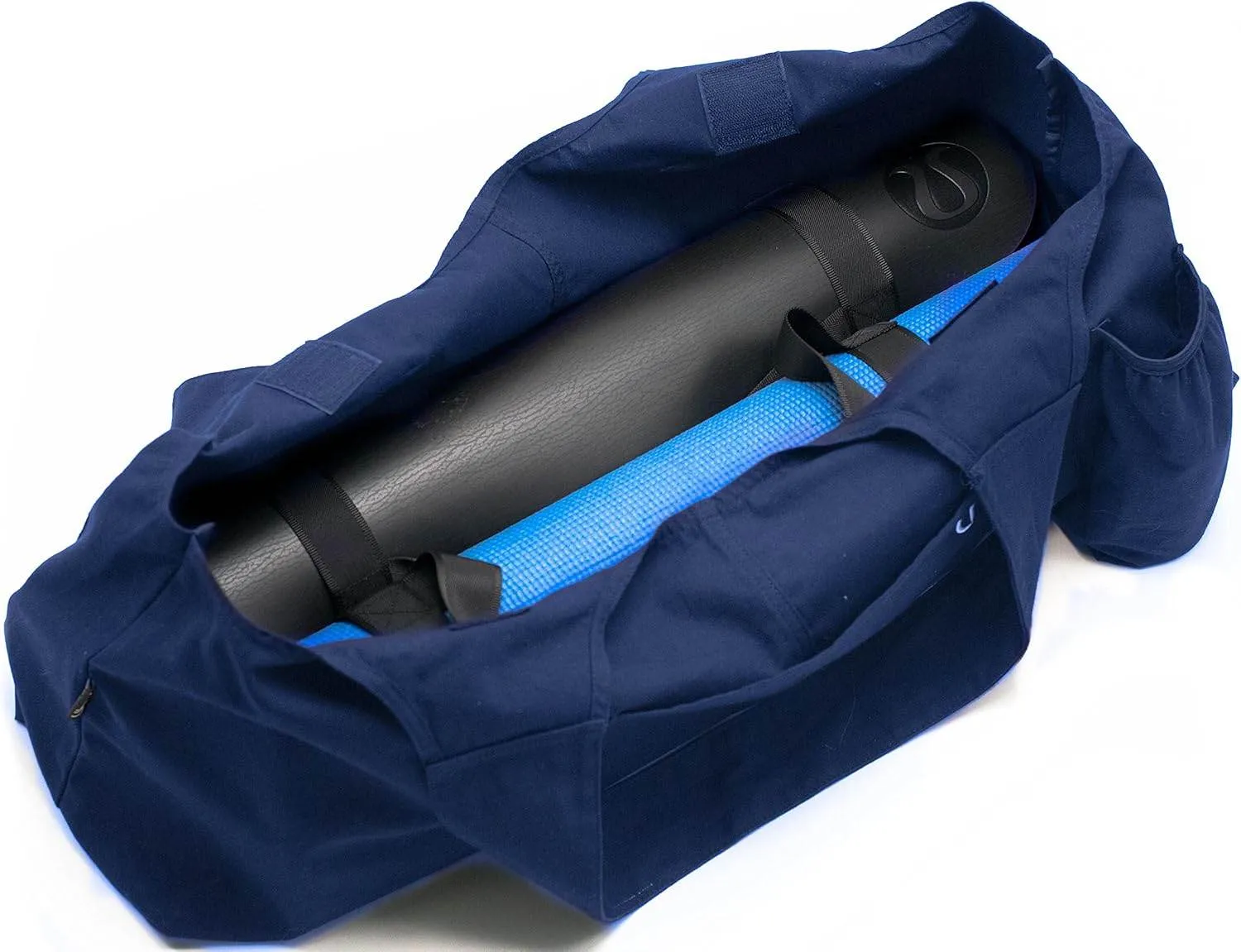 Yoga Mat Bag Large Yoga Mat Tote Sling Carrier with 4 Pockets Fits All Size Mats With Multi-Functional Storage Pockets Light And Durable（With Yoga Mat Carrying Strap）
