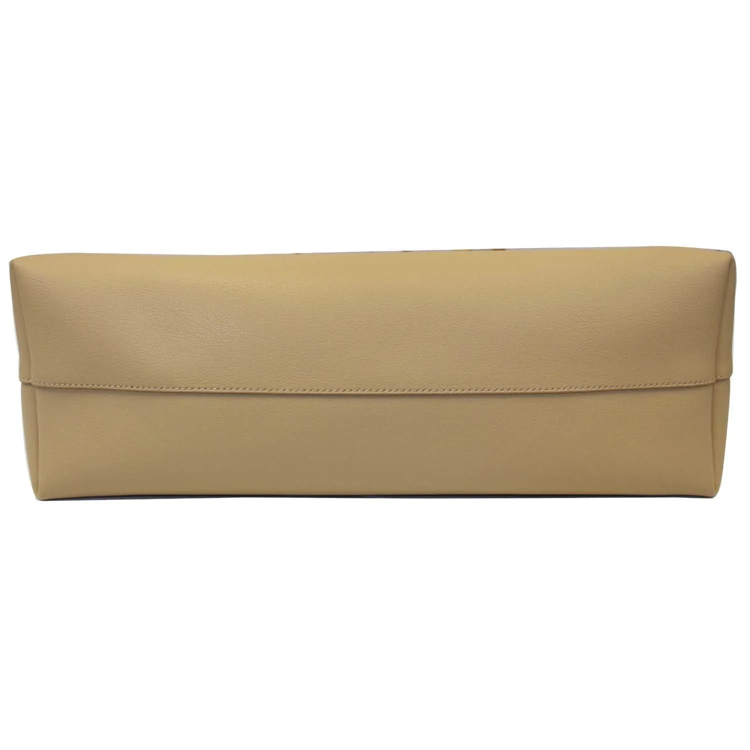 YVES Saint Laurent East/West Leather Shopping Tote Bag Beige