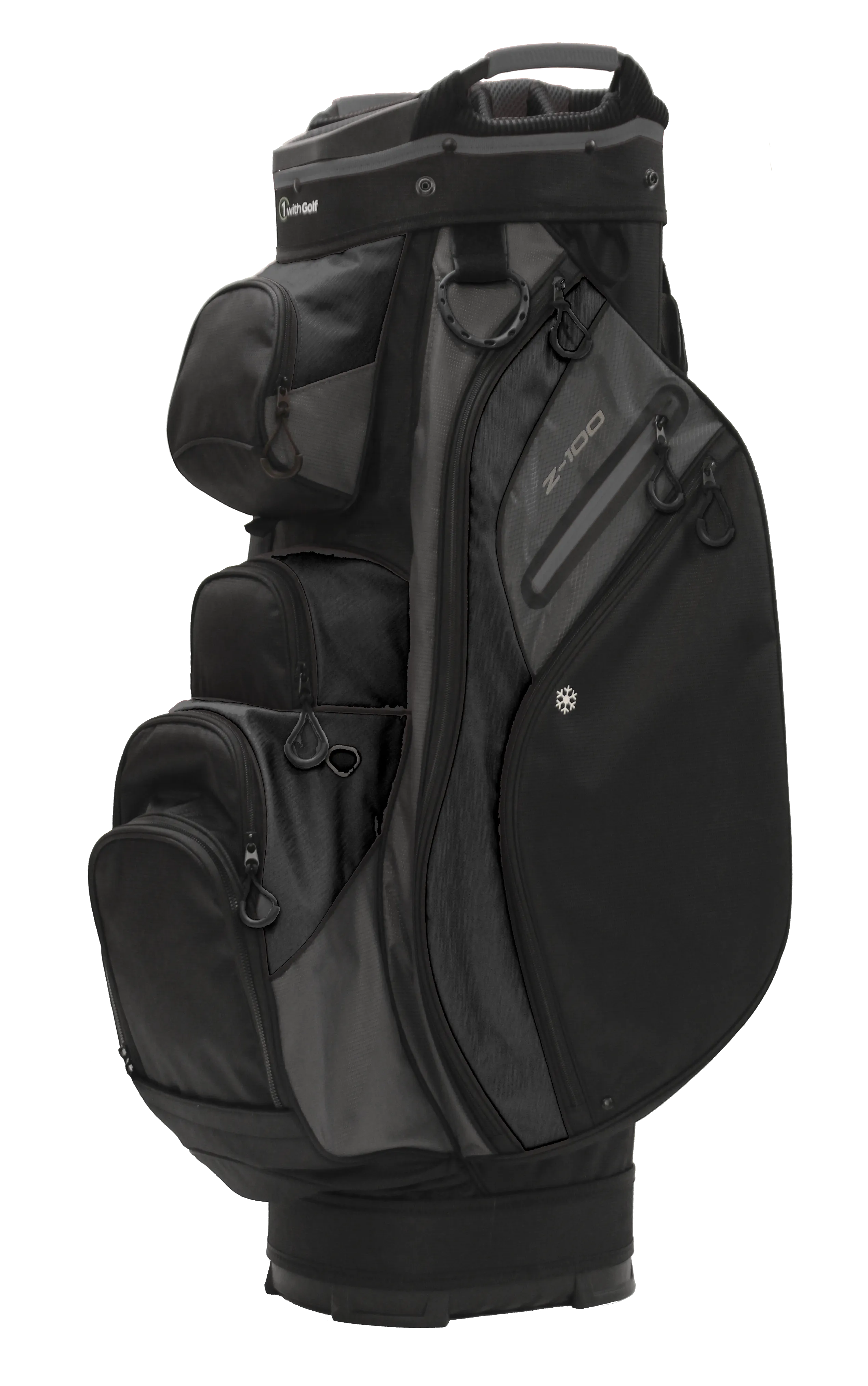 Z-100 15-way Cart Bag Black/Charcoal/Black