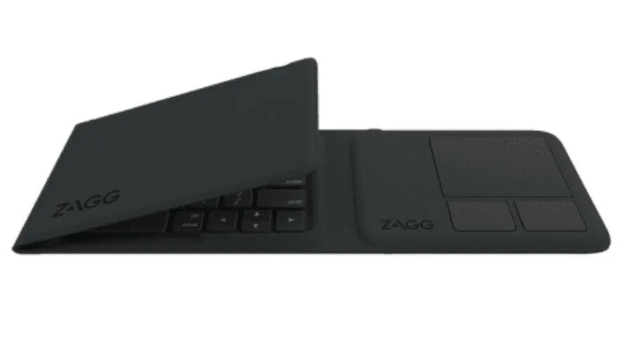 Zagg Tri-Fold Universal Bluetooth Wireless Keyboard with Touchpad- Black