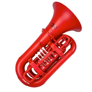 ZO Plastic Bb Tuba with 4 Rotary Valves – Racing Red Finish