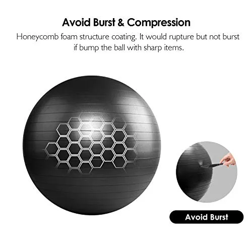 ZOFEY 13mm Extra Thick Yoga and Exercise Mat Hot Yoga Mat with Corner Pockets Desig Anti Skid with Carrying Strap for Gym Workout and Flooring Exercise bal (Black-2022-0123)